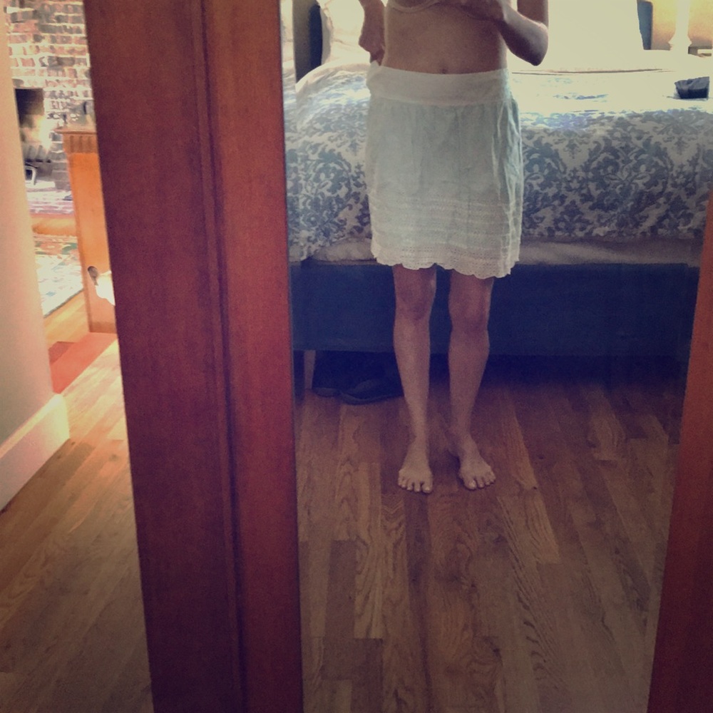 Pretty light blue and white skirt